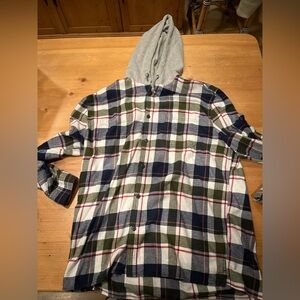 Aeropostale hooded flannel, XL
